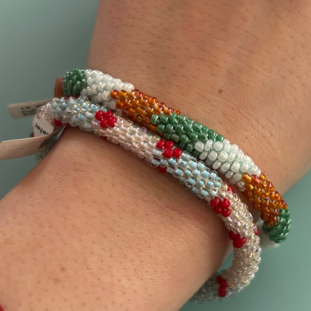 2 Bops Beaded Roll on Bracelets